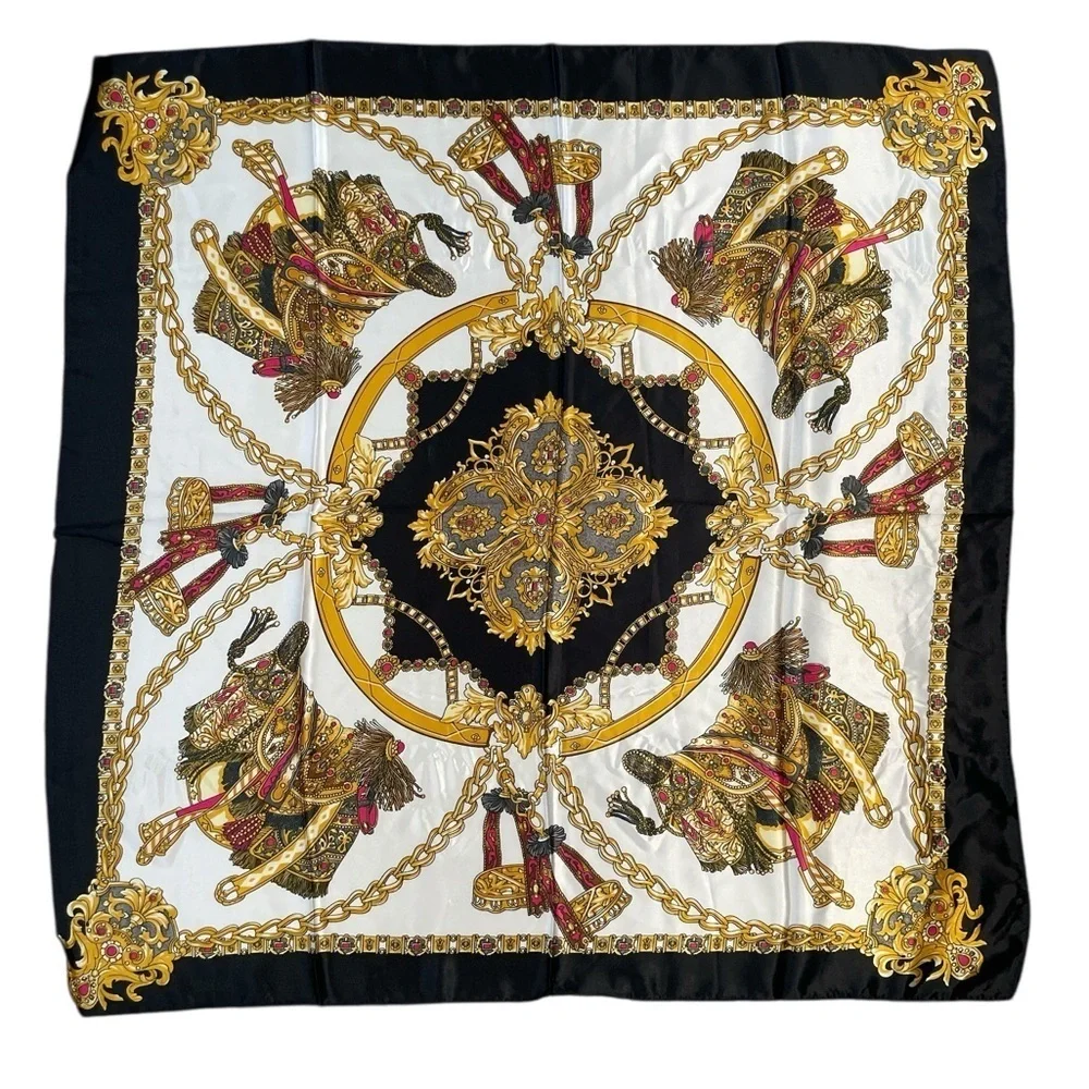 Elegant Black and Gold Scarf